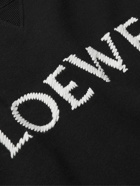 Loewe - Logo-Embroidered Cotton-Jersey Sweatshirt - Black