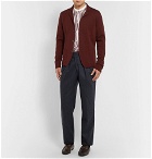 Rubinacci - Manny Tapered Pleated Mélange Stretch-Wool and Cashmere-Blend Trousers - Men - Blue