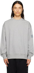 Y-3 Gray Dropped Shoulder Sweatshirt