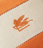 Etro Pegaso embroidered linen cushion