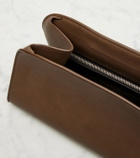 The Row Peggy Small leather clutch