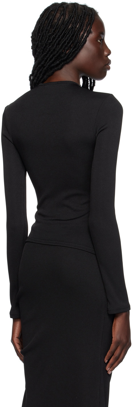 Christopher Esber Black Open Twist Long Sleeve T-Shirt