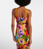 Dolce&Gabbana Floral silk-blend crop top