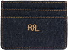 RRL Indigo Embroidered Denim Card Holder