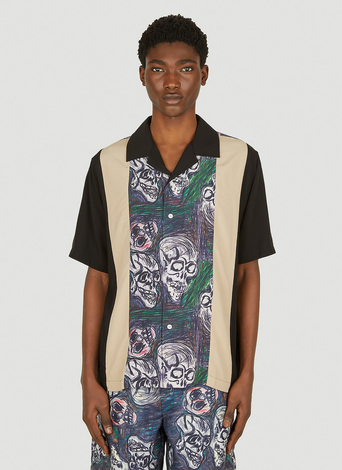 P.A.M. Skulls Bowling Shirt