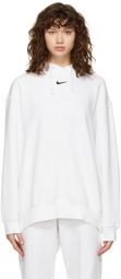 Nike White Essential Collection Oversized Fleece Hoodie