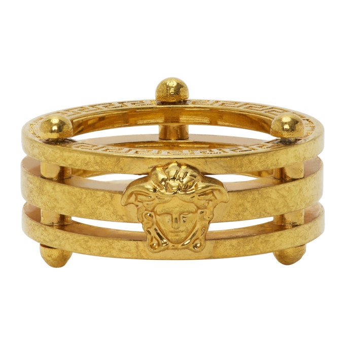 Photo: Versace SSENSE Exclusive Gold Medusa Greek Ring