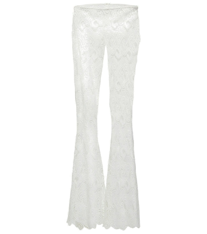 Photo: Dodo Bar Or Scalloped mid-rise bootcut lace pants