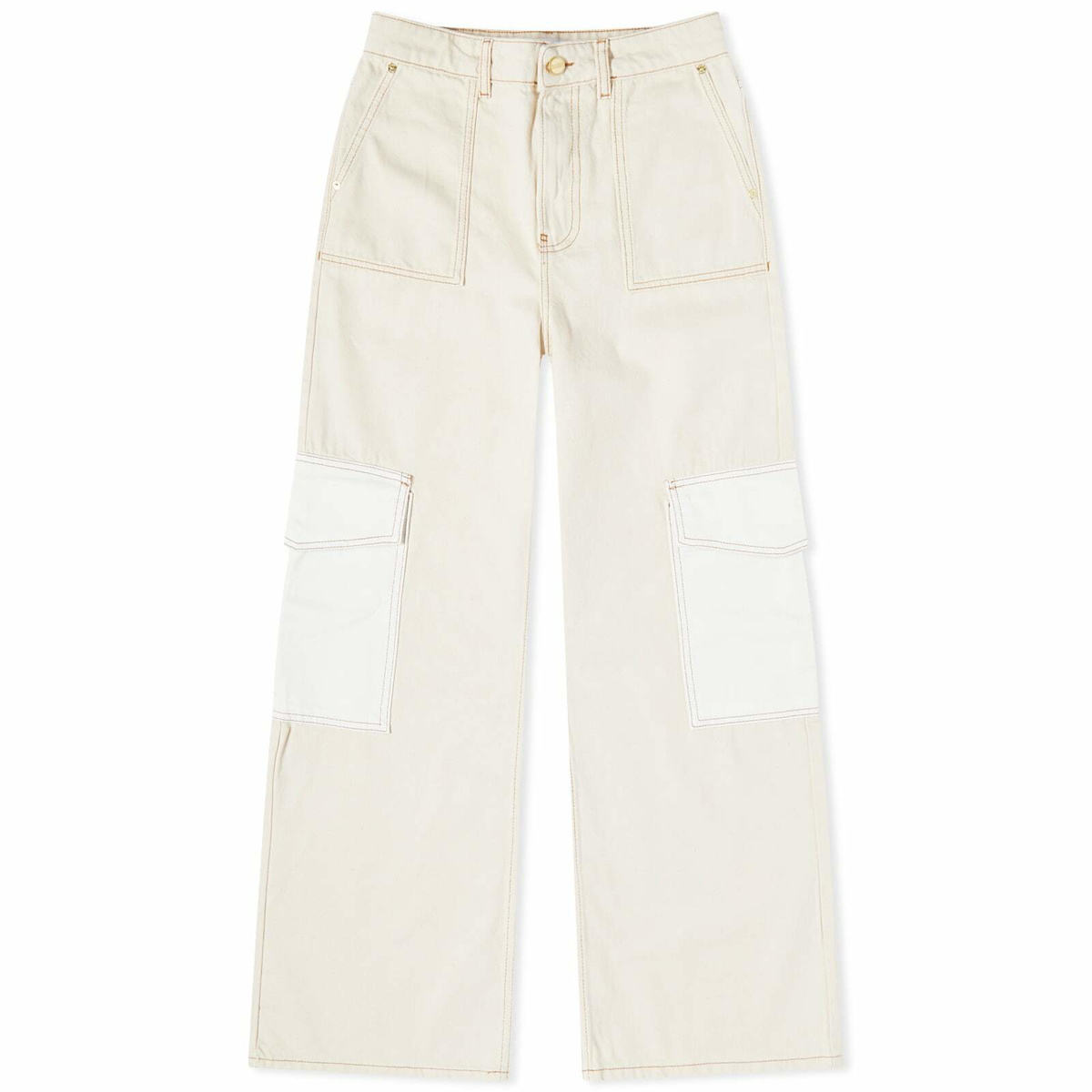 【関税込み】GANNI ホワイト Goddi HW ジーンズ ganni pant womanwhite denim goddi hw - j1659 151 Talla 26