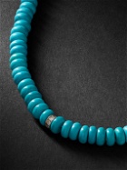 Mateo - Gold, Turquoise and Diamond Beaded Bracelet
