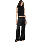 LESET Black Barb Wide Leg Lounge Pants