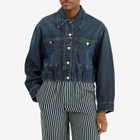 Closed Women's Ruched Hem Jacket in Dark Blue