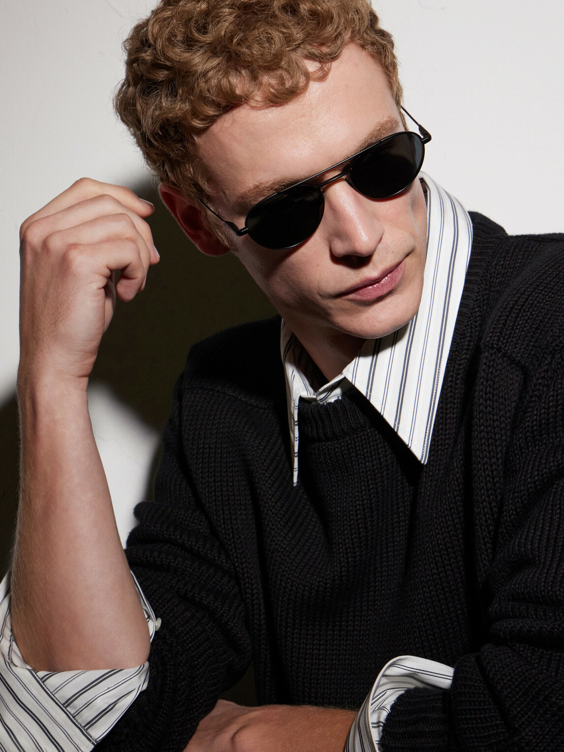 SAINT LAURENT - Double-Bridge Round-Frame Metal Sunglasses - Black
