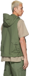Engineered Garments Green Ripstop Field Vest