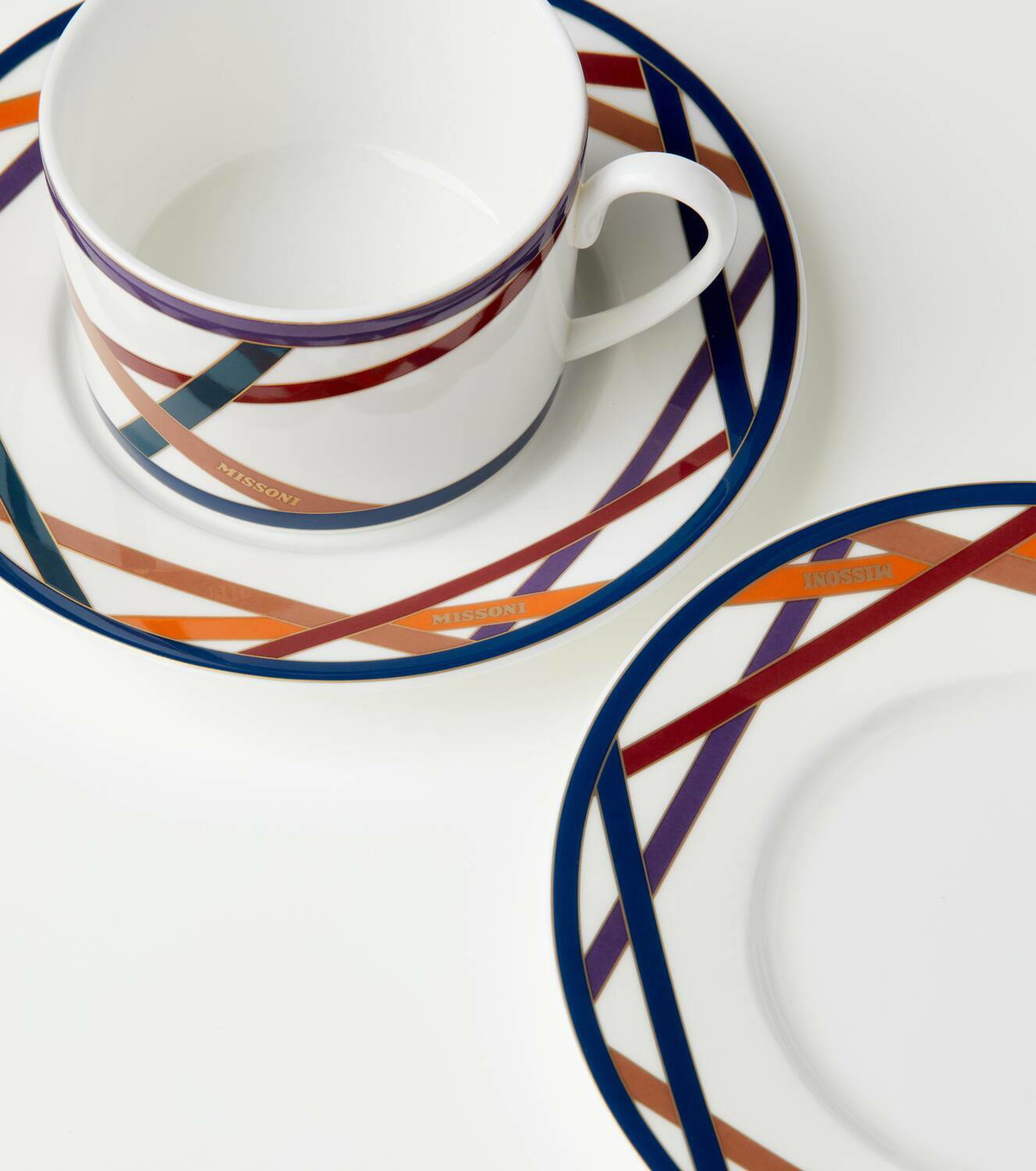 Missoni Nastri set of 6 teacups and saucers