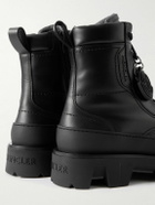 Moncler - Peak Path Leather Lace-Up Boots - Black