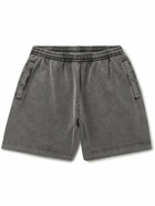 Acne Studios - Rego Straight-Leg Logo-Appliquéd Cotton-Jersey Shorts - Gray