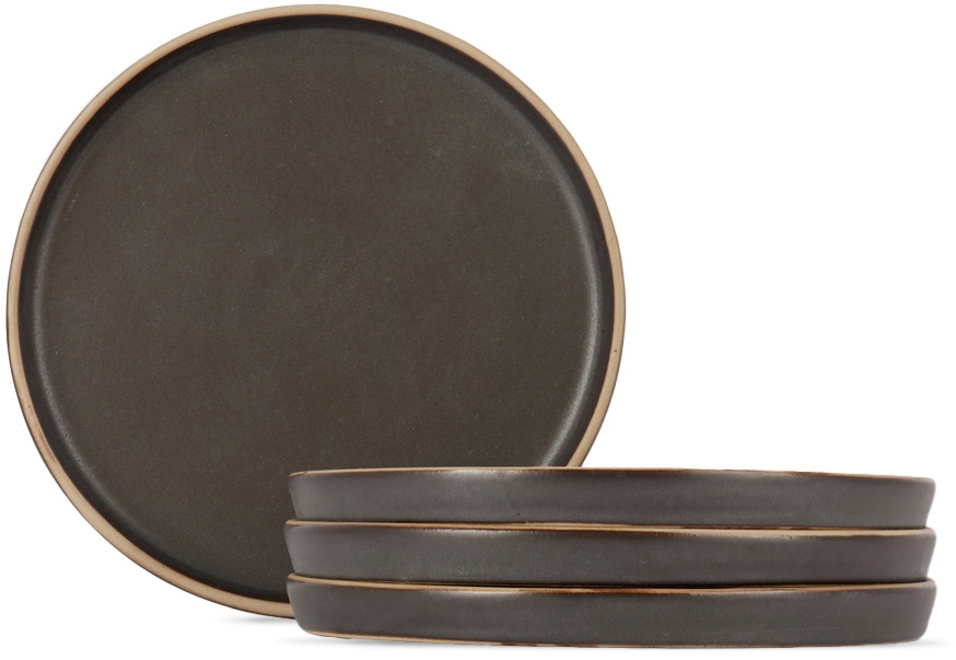 Lineage Ceramics Black Side Plate, 4 pcs