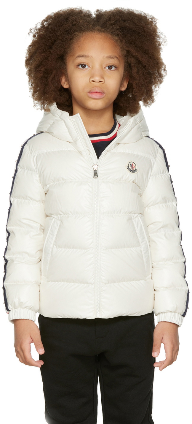 【MONCLER】 キッズ ハイブリット ジャケット 8y ホワイト Moncler Enfant Kids White Down Stellaire Jacket Moncler Enfant
