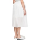 Sacai Off-White Pleated Organza Wrap Skirt