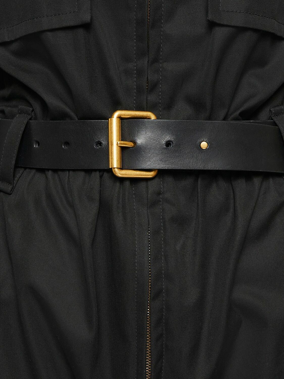 SAINT LAURENT Cotton Twill Jumpsuit