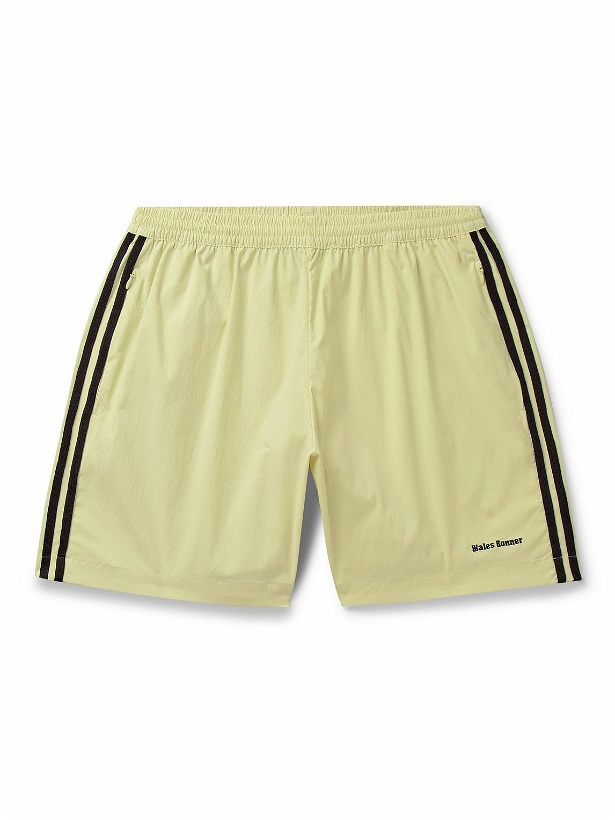 Photo: adidas Consortium - Wales Bonner Wide-Leg Crochet-Trimmed Stretch Recycled-Shell Shorts - Neutrals