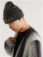Alexander McQueen - Logo-Embroidered Wool and Cashmere-Blend Beanie - Green