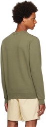 Sunspel Khaki V-Stitch Sweatshirt