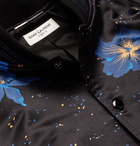 SAINT LAURENT - Piped Floral-Print Cotton-Blend Satin Bomber Jacket - Multi