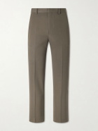 Auralee - Straight-Leg Wool-Gabardine Trousers - Brown