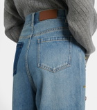 Xu Zhi Embellished high-rise wide-leg jeans