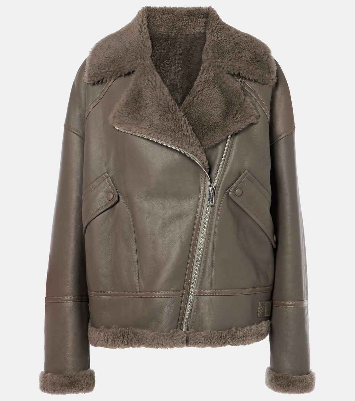 Yves Salomon Meteo shearling-lined leather jacket Yves Salomon
