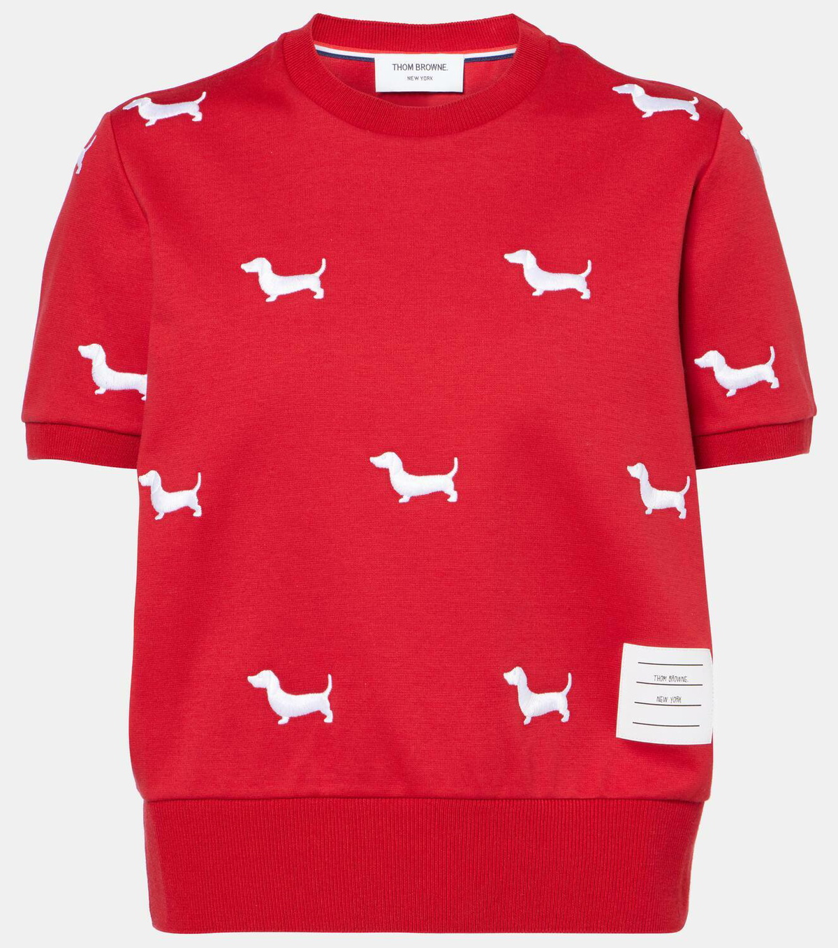 Thom Browne Embroidered cotton top