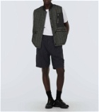 Stone Island Compass linen-blend Bermuda shorts