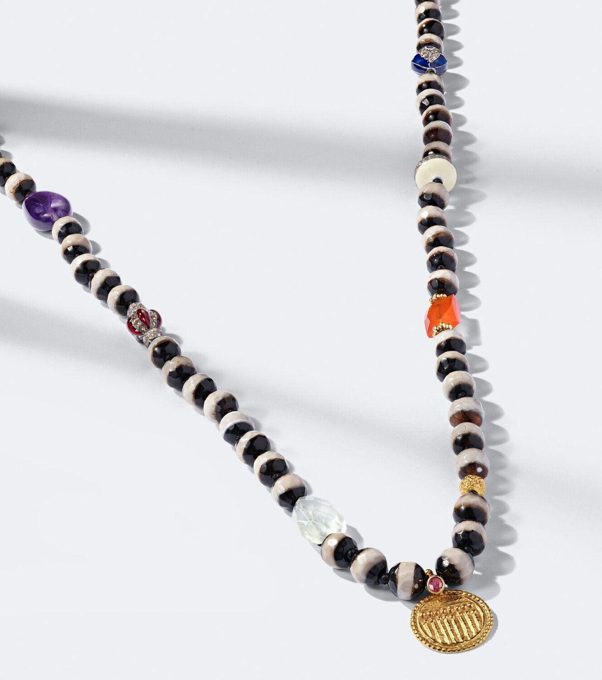 Ileana Makri Beaded necklace with gemstones