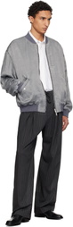 WOOYOUNGMI Gray Faded Reversible Bomber Jacket