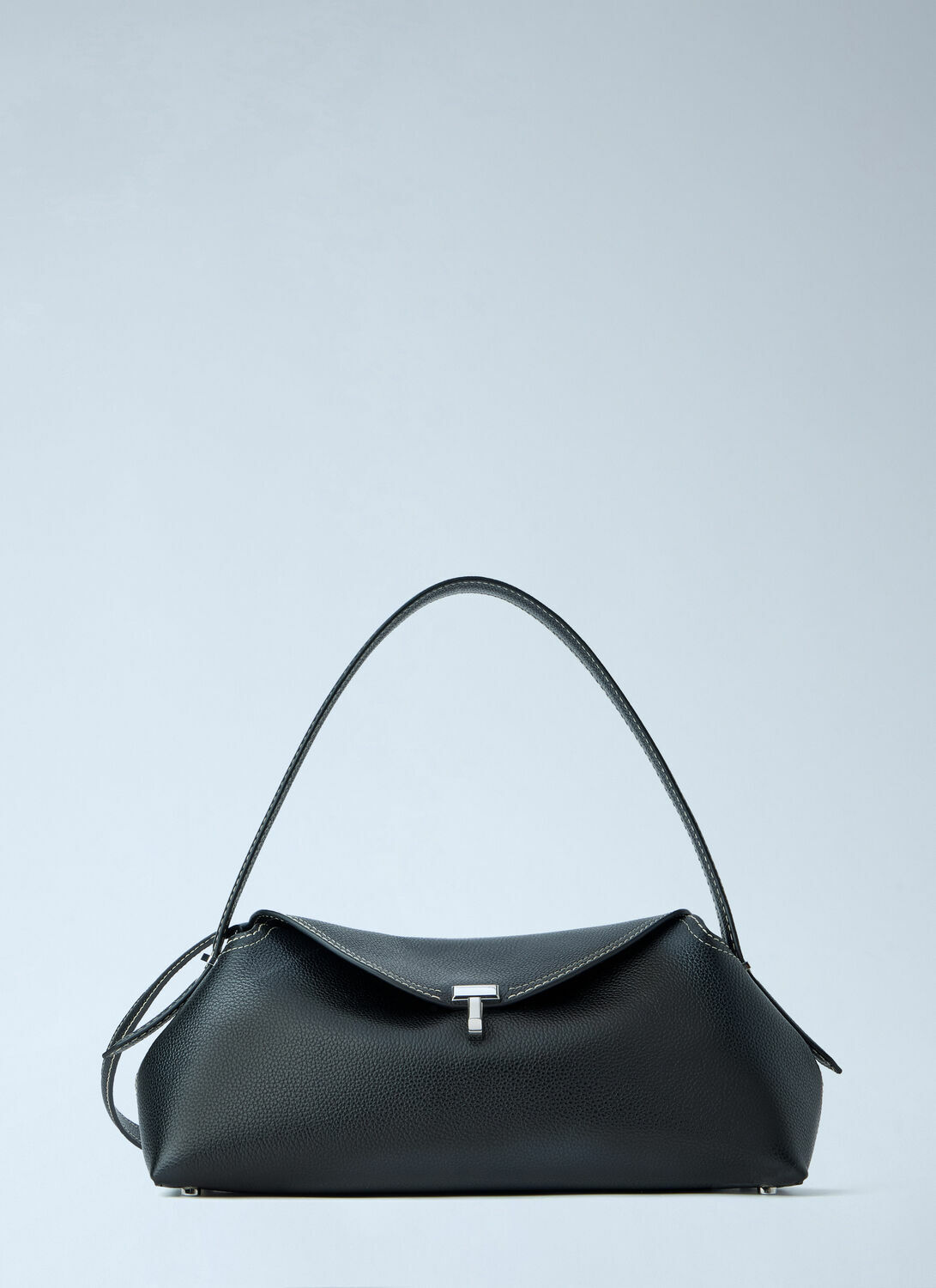 Toteme T-Lock Grained-Leather Shoulder Bag