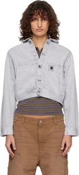 Carhartt Work In Progress Gray Arca Denim Jacket