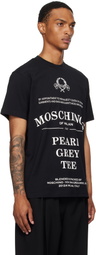 Moschino Black Printed Organic Cotton T-shirt
