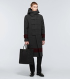 Burberry - Striped wool duffel coat