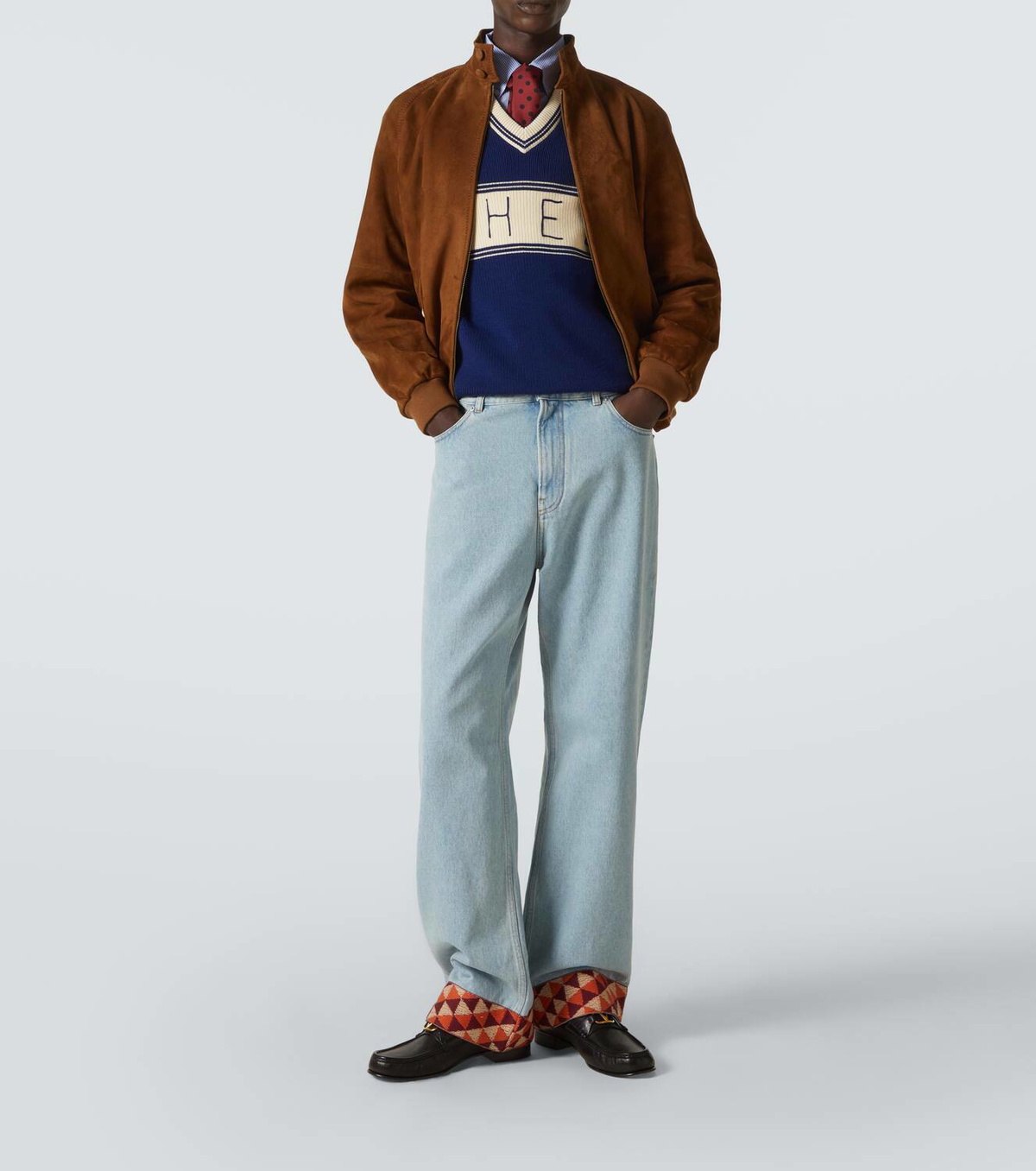 Valentino Suede bomber jacket