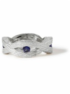 Bleue Burnham - Stem Sterling Silver Sapphire Ring - Silver