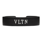 Valentino Black Valentino Garavani Leather Cuff Bracelet