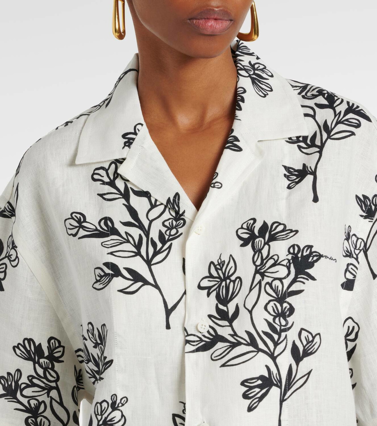 Jacquemus Jean floral linen bowling shirt