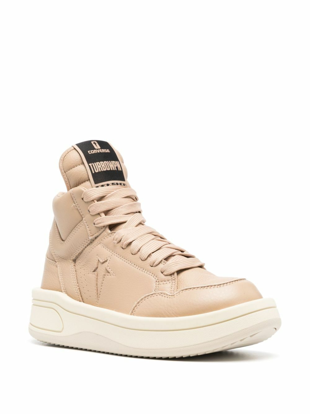 Rick Owens DRKSHDW X Converse Beige High-Top Sneakers