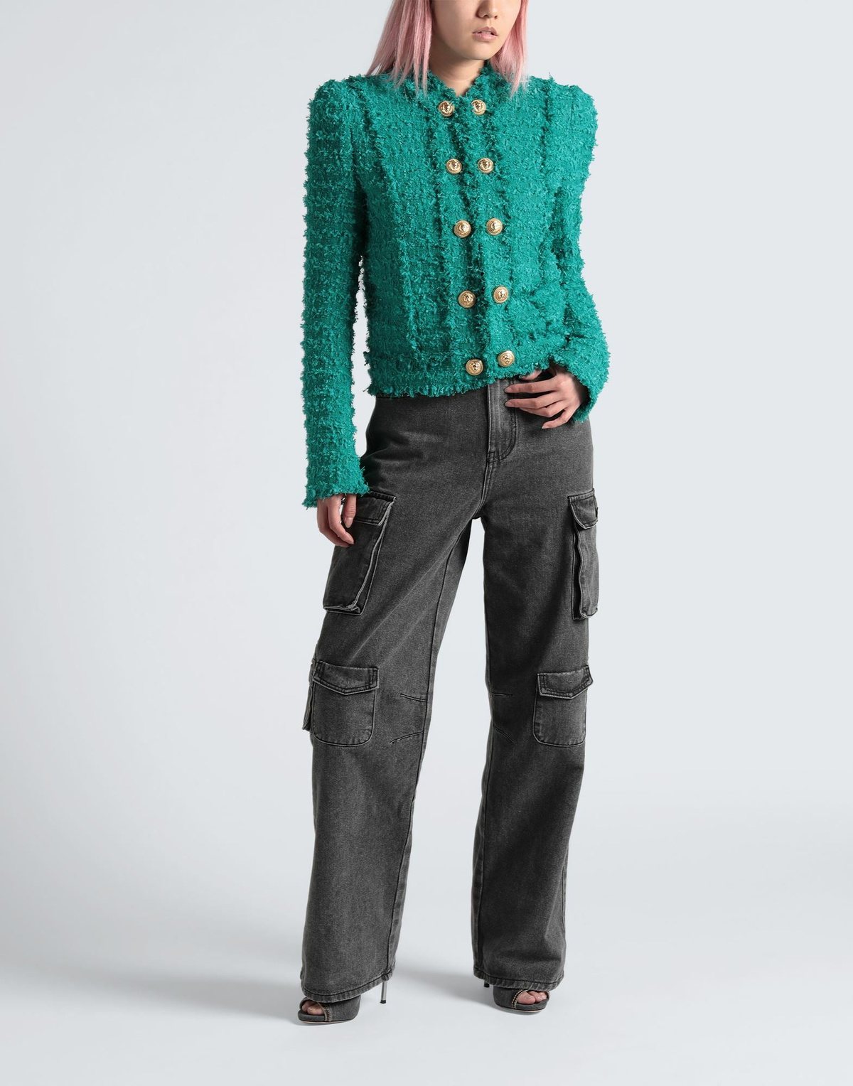 Balmain Womens Blazer in Green