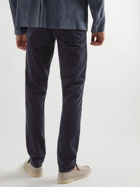 Canali - Straight-Leg Cotton-Blend Corduroy Trousers - Blue