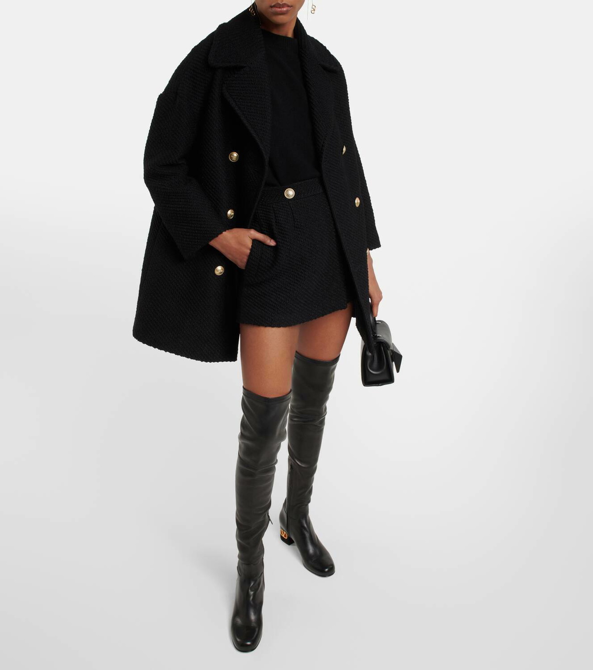 REDValentino High-rise wool-blend skort