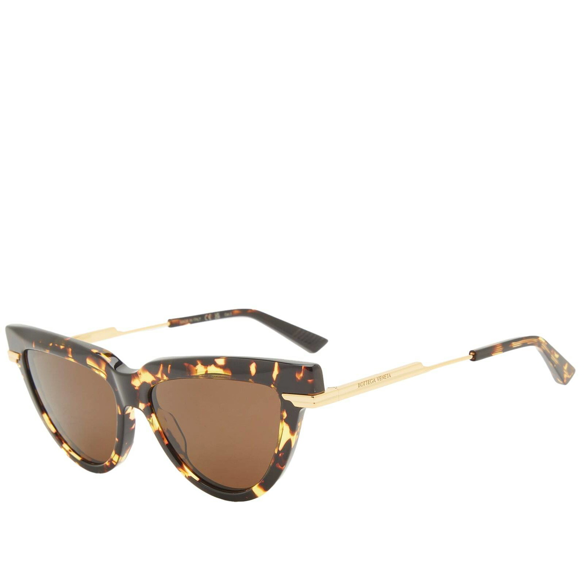 サングラス BOTTEGA VENETA Woman Sunglasses Brown BV1265S 002 Bottega Veneta Eyewear Women's BV1265S Sunglasses in Havana