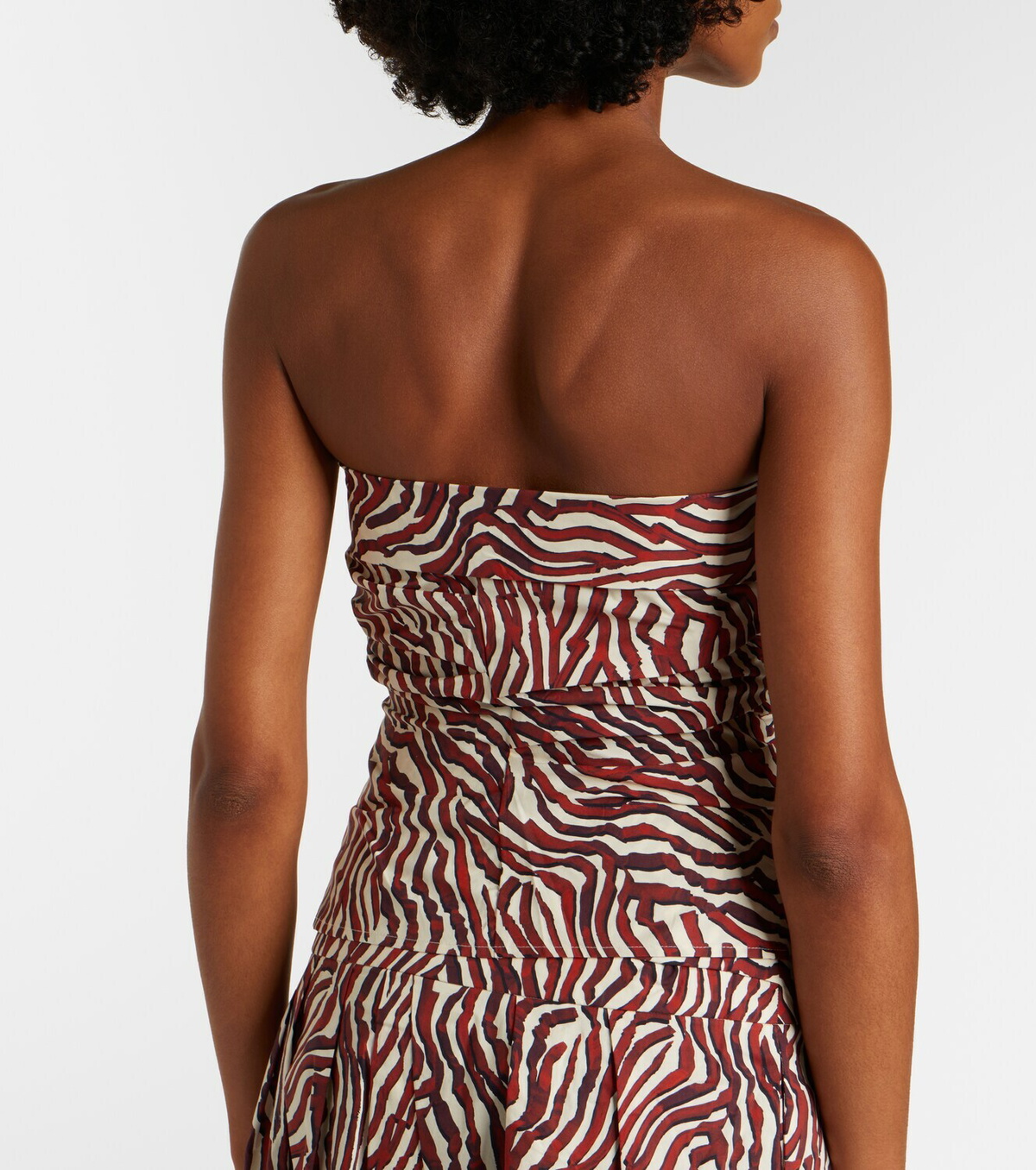 Proenza Schouler White Label Maisy printed cotton-blend tube top